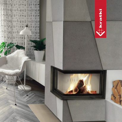 Топка Kratki PRO MBO/P/BS/G угловое стекло справа гильотина