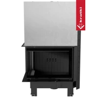 Топка  Kratki PRO MBZ/L/BS/G/SG угловое гнутое стекло слева, гильотина