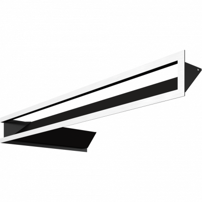 Решетка Kratki Люфт угловая 9/40/80 см правая стальная