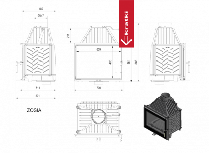 Топка Kratki PRO Zosia 150