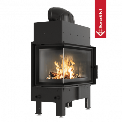 Каминная Kratki PRO FLOKI/M/L угловое стекло слева