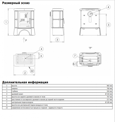 Печь ABX Bavaria LI кафельный цоколь