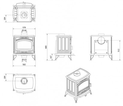 Печь Kratki Koza K6 ECO