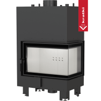 Топка с теплообменником Kratki PRO MBM/PW/10/P/BS/W угловое стекло справа