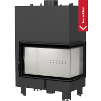 Топка с теплообменником Kratki PRO MBO/PW/15/P/BS/W угловое стекло справа