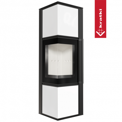 Печь Kratki PRO TORA/M, 8 кВт, белое стекло