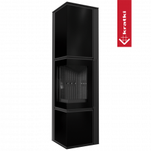 Печь Kratki PRO TORA/L 8 кВт, чёрное стекло