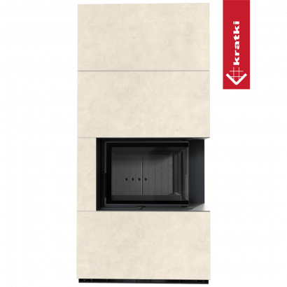 Каминокомплект Kratki PRO FLOKI FOKOS TALCO угловое стекло справа