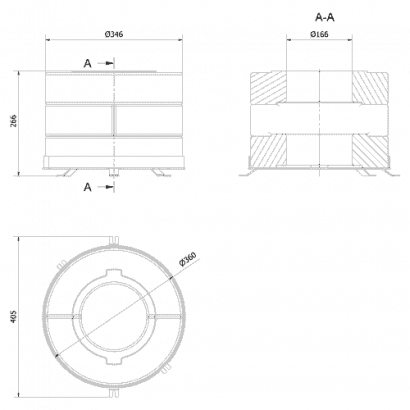 Комплект бетонных теплоаккумулирующих дисков d-150 мм (6 шт., 3 слоя, V1)