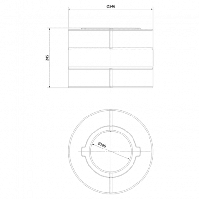 Комплект бетонных теплоаккумулирующих дисков d-150мм (6 шт., 3 слоя, V2)