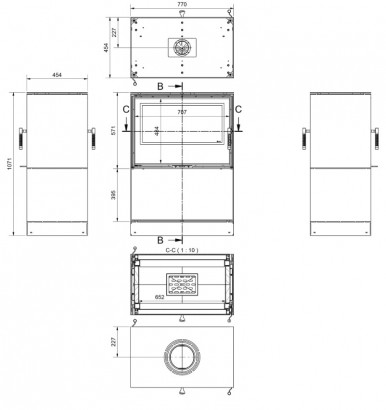Печь Kratki PRO KARI 80/W tunel